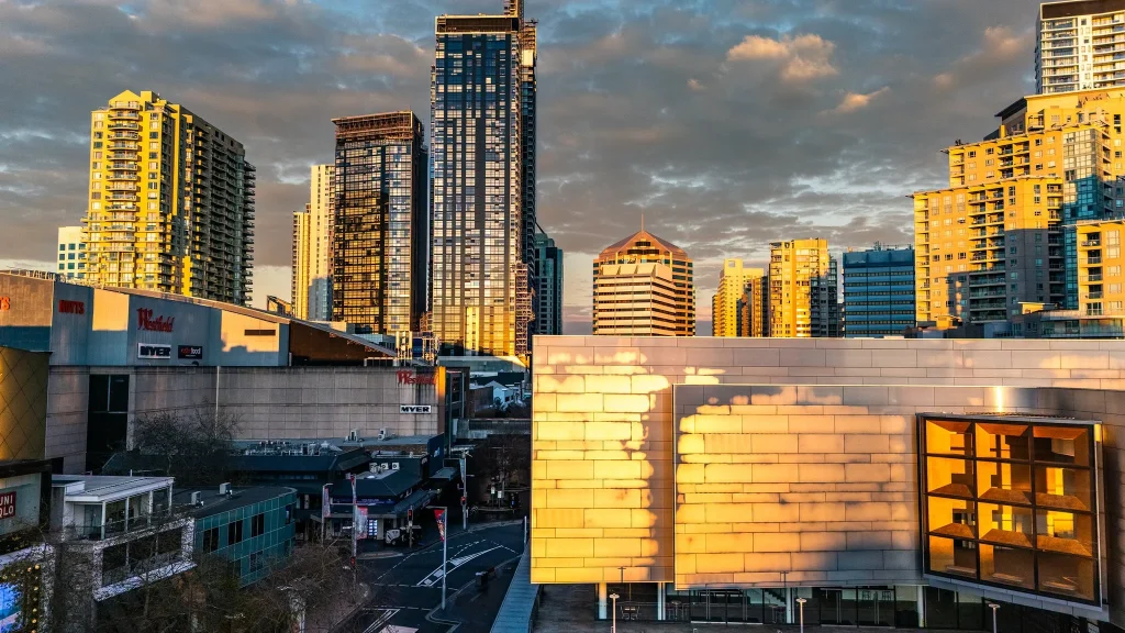 High-rise buildings across the Chatswood centre